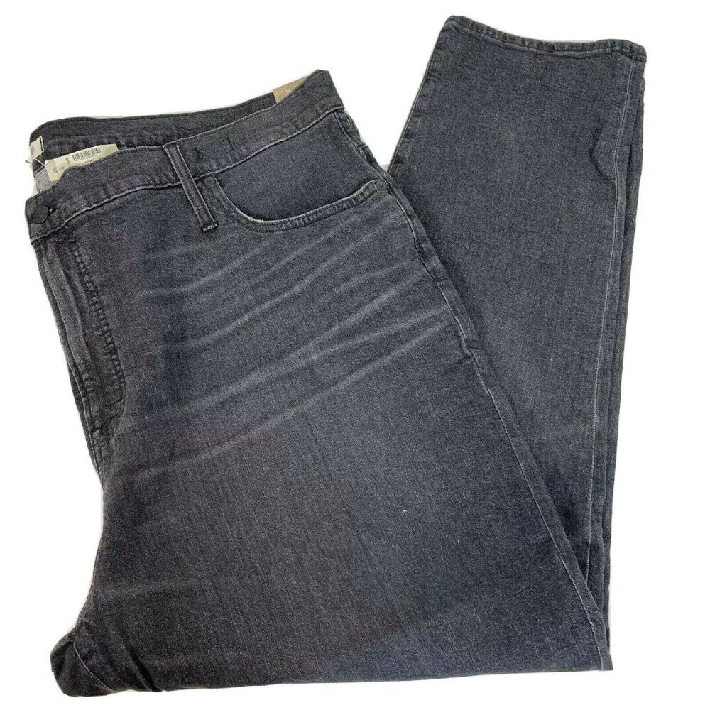 Madewell Womens The Perfect Vintage Crop Jeans Black Tall 37 High Rise AA914 NEW